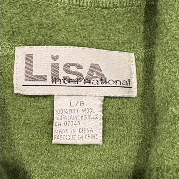 Lisa International Green Boiled Wool Jacket - Picture 3 of 4